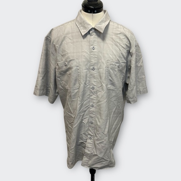 New ORVIS River Guide Short Sleeve Shirt XL Gray Titanium Plaid SPF Outdoor - Picture 2 of 11